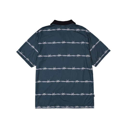 Barbed Wire Jersey in Petroleum