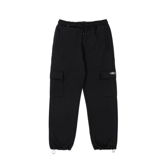 Cargo Fleece Pants in Black