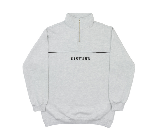 Classic Quarter Zip Sweatshirt in Heather Grey