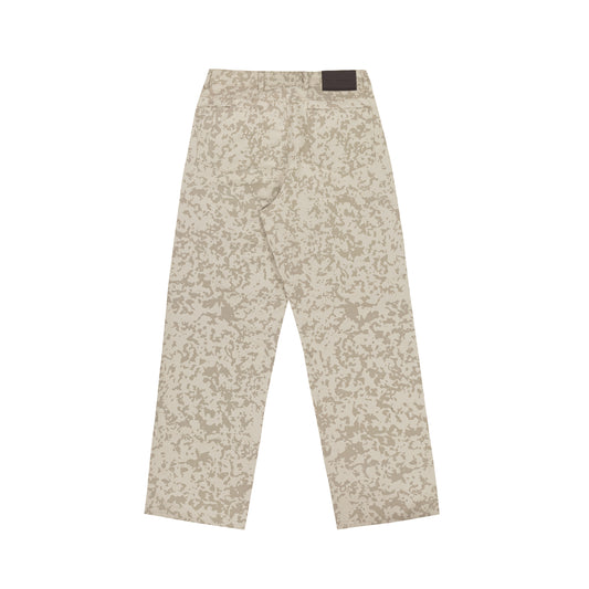 Desert camo twill pants in beige