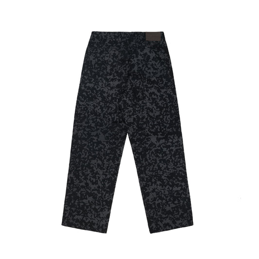 Desert camo twill pants in black