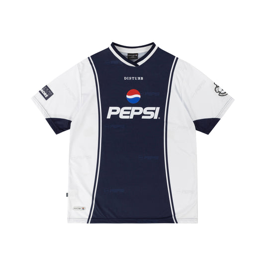 PEPSI Team Football Jersey In White/Blue
