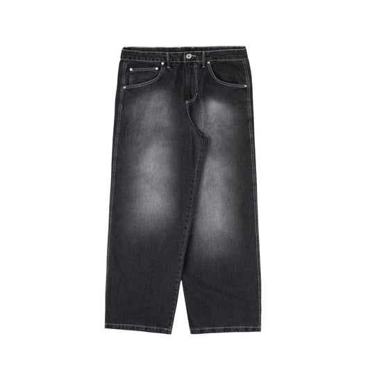 Faded Denim Pants in Black