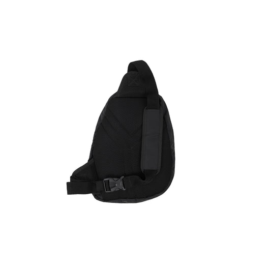 Hardware ripstop sling bag in black