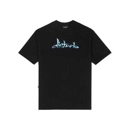 Liquid Chrome Tee in Black