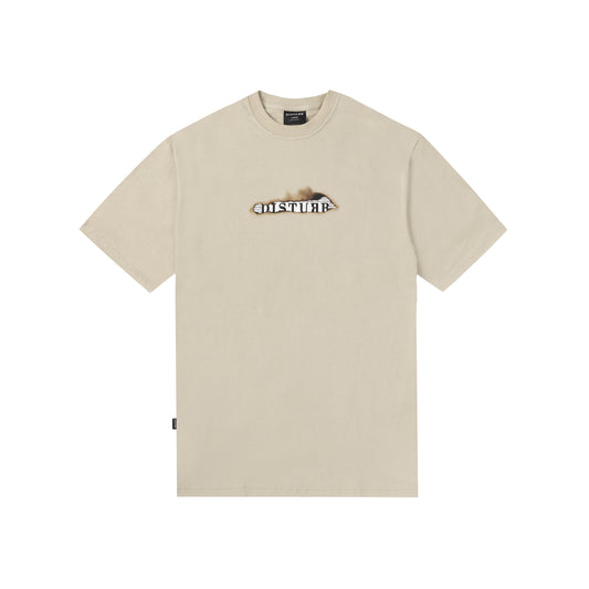 Logo News T-Shirt in Beige