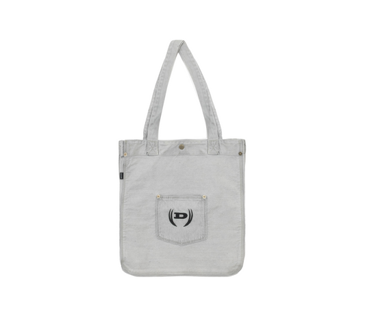 Phat Denim Tote Bag in Off-white