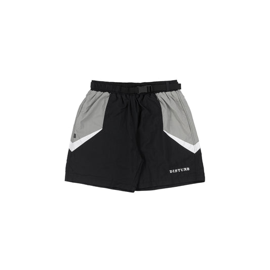 Sharp Nylon Shorts in Black