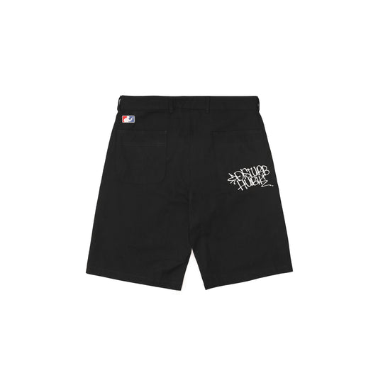Vandal Twill Shorts in Black