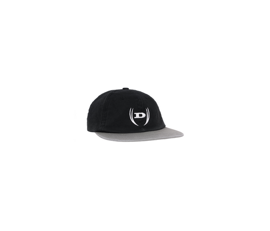 Washed 6-Panel in Black/Grey