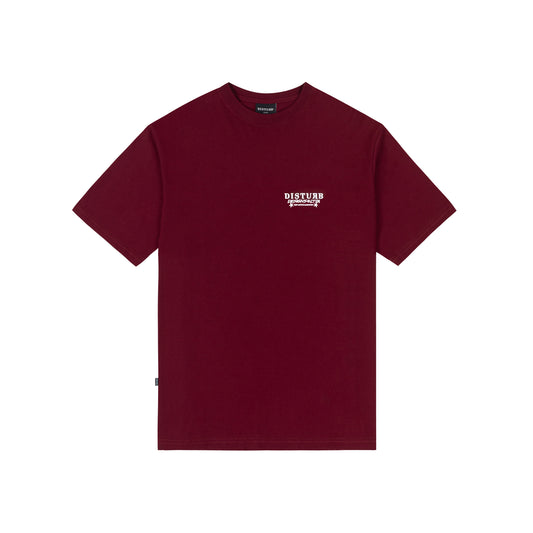 Ball Pen T-Shirt in Burgundy