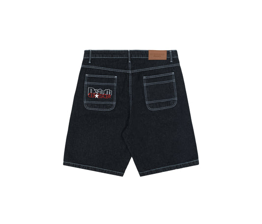 Bootleggaz Denim Shorts In Black