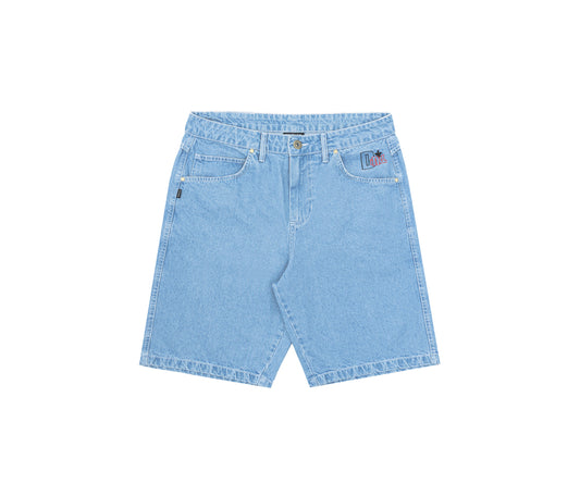 Bootleggaz Denim Shorts In Light Blue