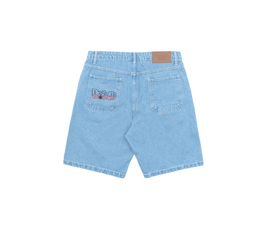 Bootleggaz Denim Shorts In Light Blue