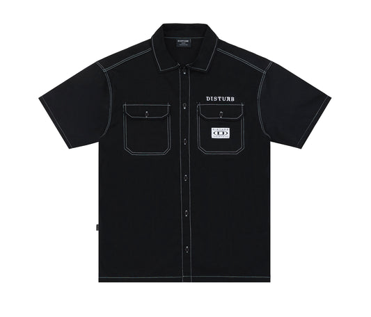 Hardware Button Up In Black