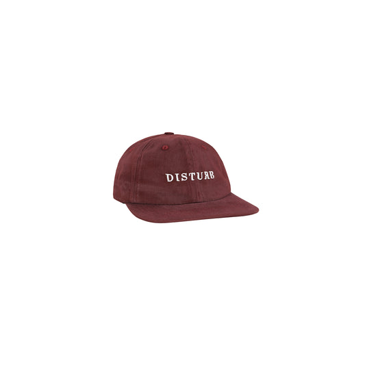 Logo Washed 6-Panel in Burgundy