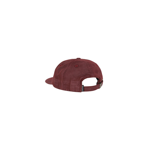 Logo Washed 6-Panel in Burgundy