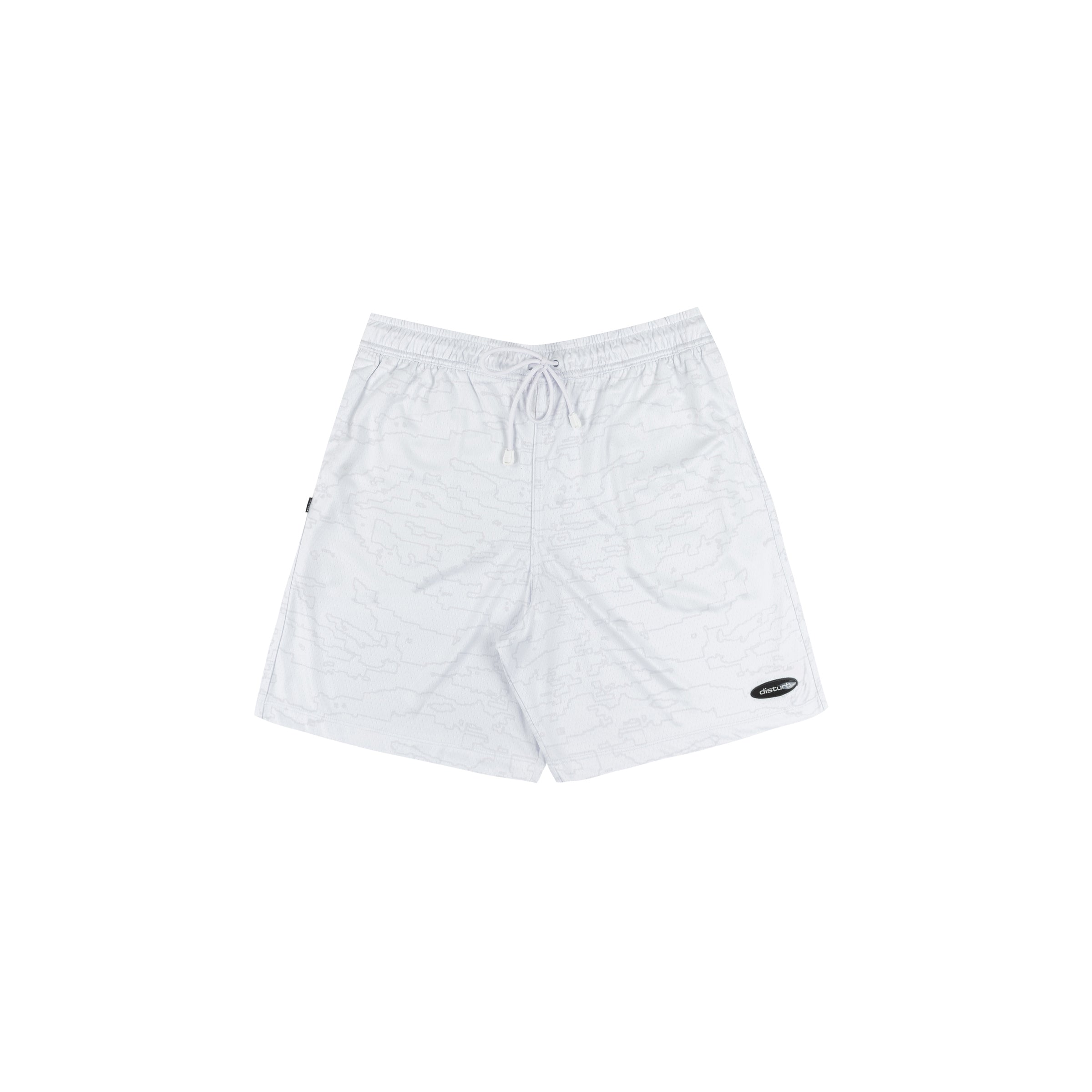 Shorts Outline Map Mesh Branco – Disturb Industries