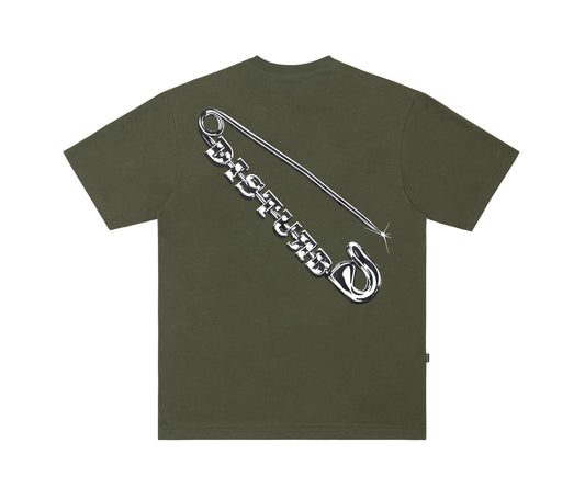 Safety Pin T-Shirt In Dark Green