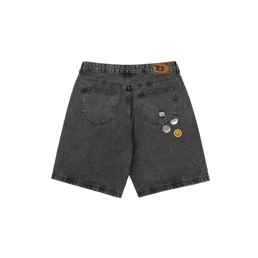 Shorts Jeans Pins Preto
