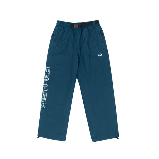 Euro Nylon Pants in Petrol Green