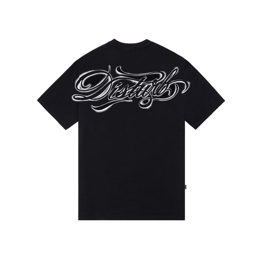 T-shirt Script Stencil Preta
