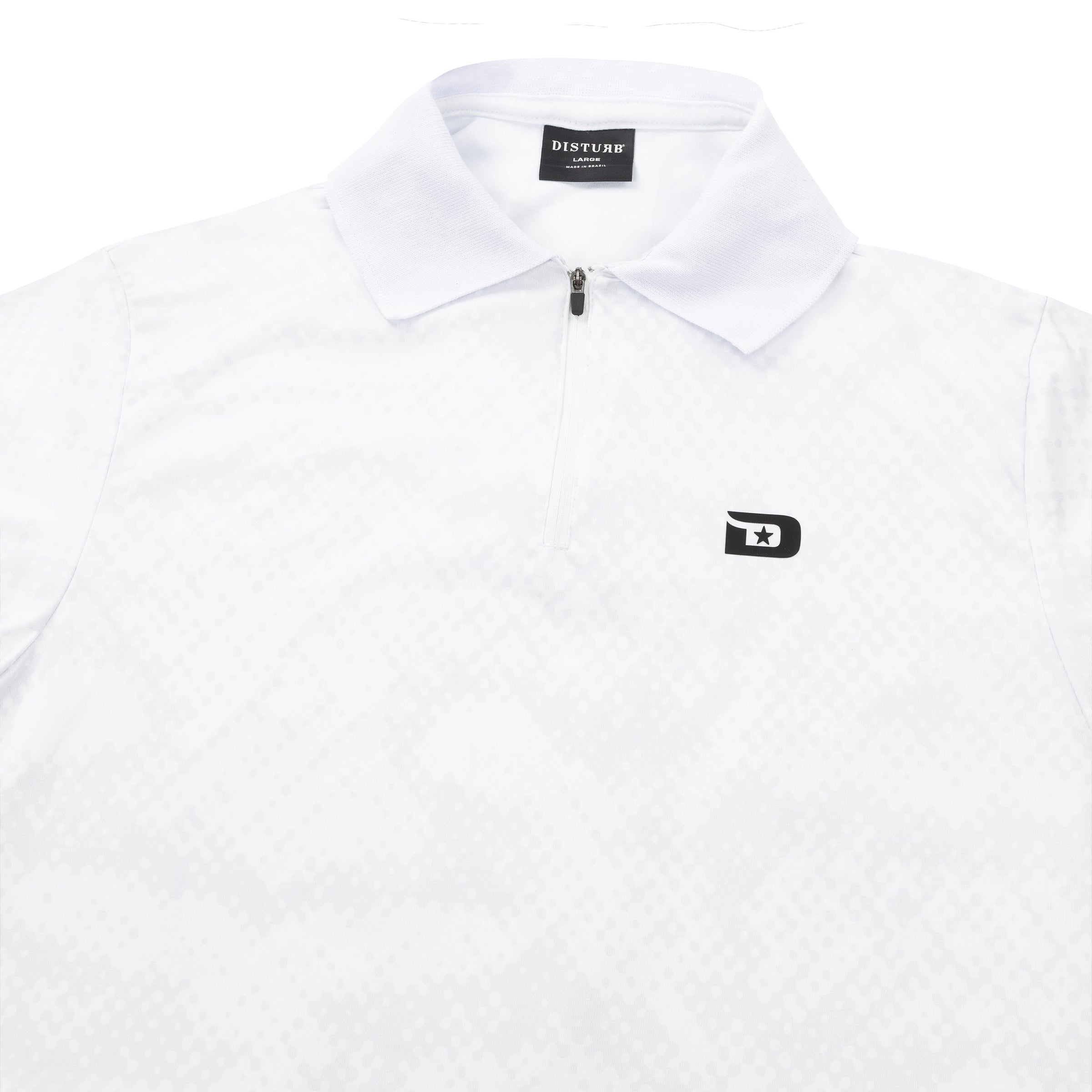 Viper Zip Polo in White – Disturb Industries
